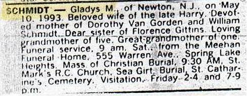 Gladys Berry Schmidt's Obituary