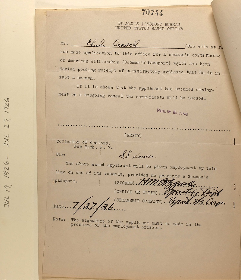 Elisha Snow Crowell Military Record