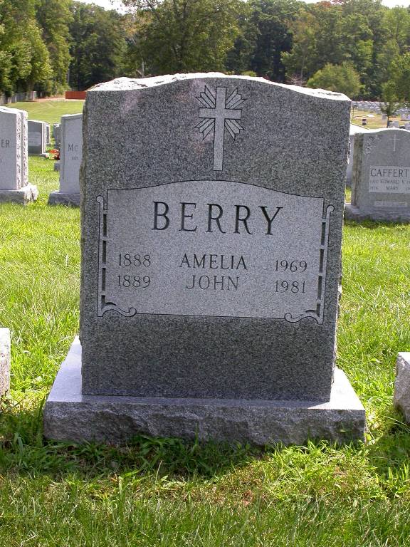 The Gate of Heaven Cemetery Grave of Amelia and John Berry