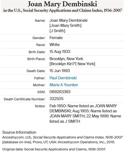 Joan Dembinski Smith SSACI