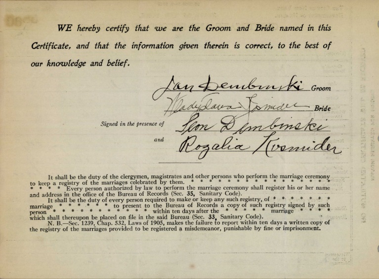 John Dembinski and Lottie Kosmider Marriage