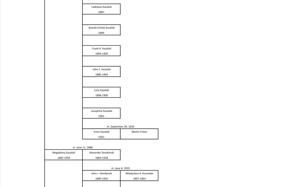 kazalski Ancestral Chart 6
