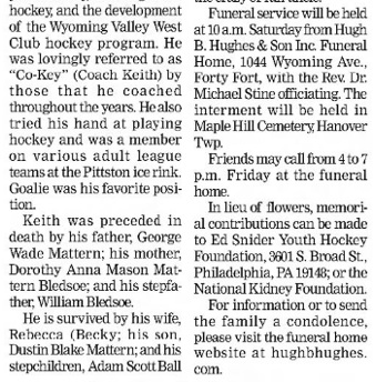 Keith Mattern Obituary