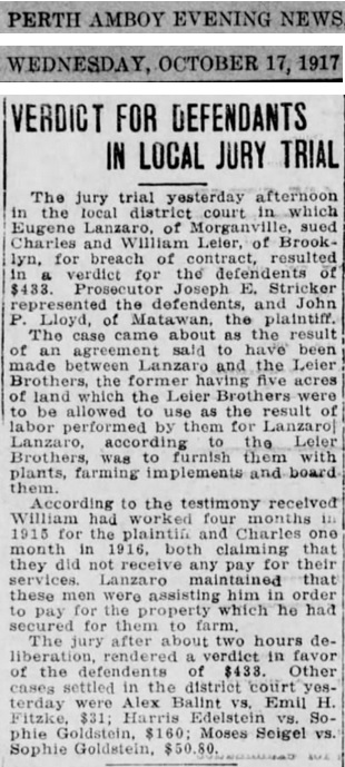 William and Charles Leier sue Eugene Lanzaro