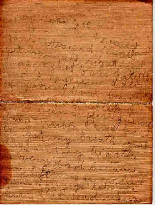 First page of Louisa's tenth letter