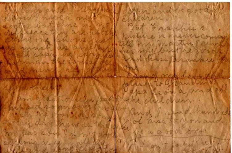 Second and third pages of Louisa's third letter