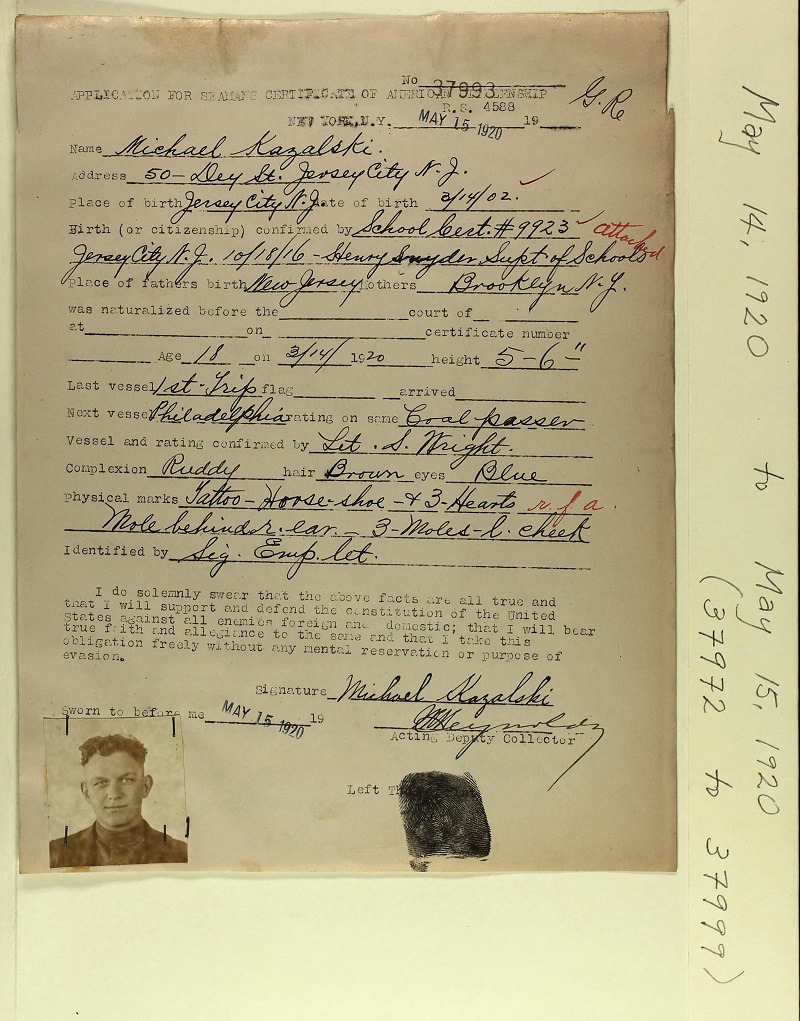 Michael Kazalski Passport Application