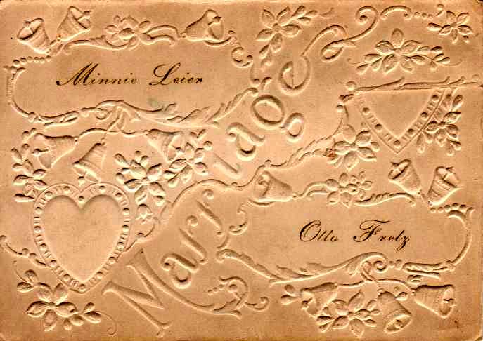 Minnie Leier's Wedding Invitation