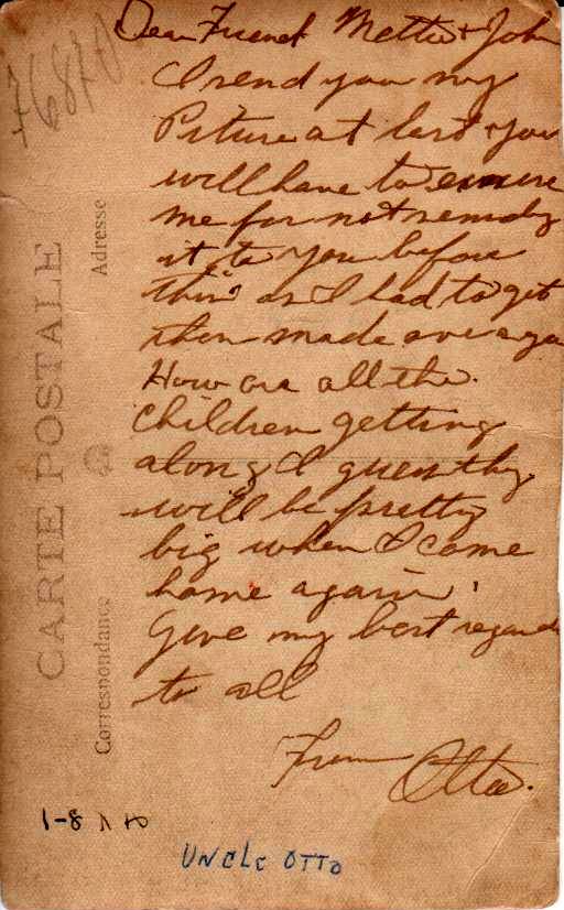 Otto Fretz's Postcard