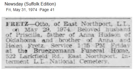 Otto Fretz Obituary