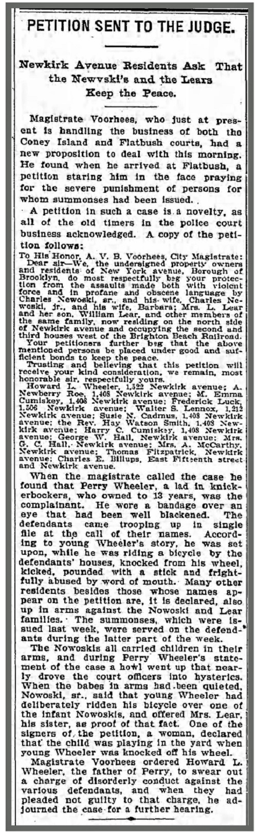 Petition Sent To The Judge