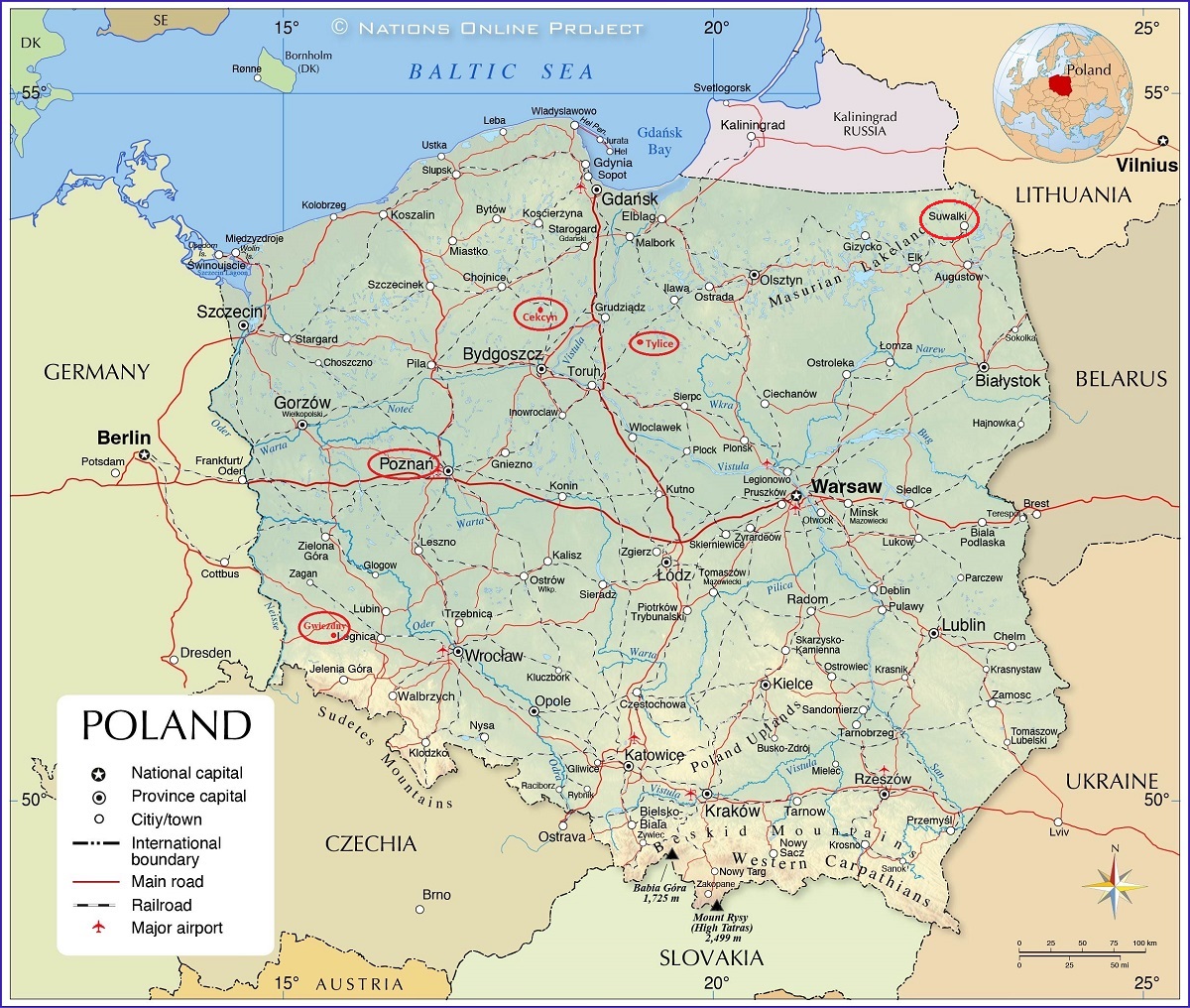 Map of Poland
