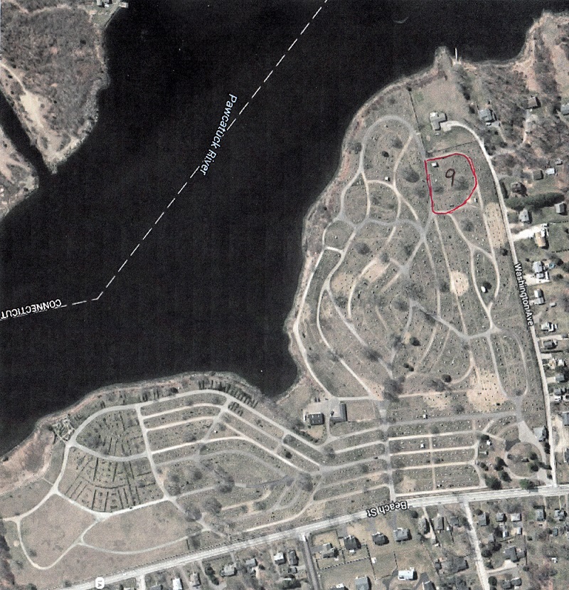 Aerial view of River Bend Cemetery