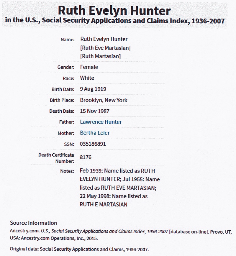 Ruth E. Hunter Martasian SSACI