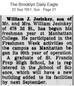 William Jesinkey 1951